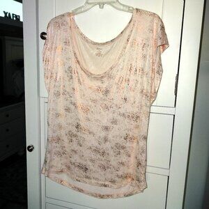 Jennifer Lopez Metallic Short Sleeve Top, Size PXL NWOT